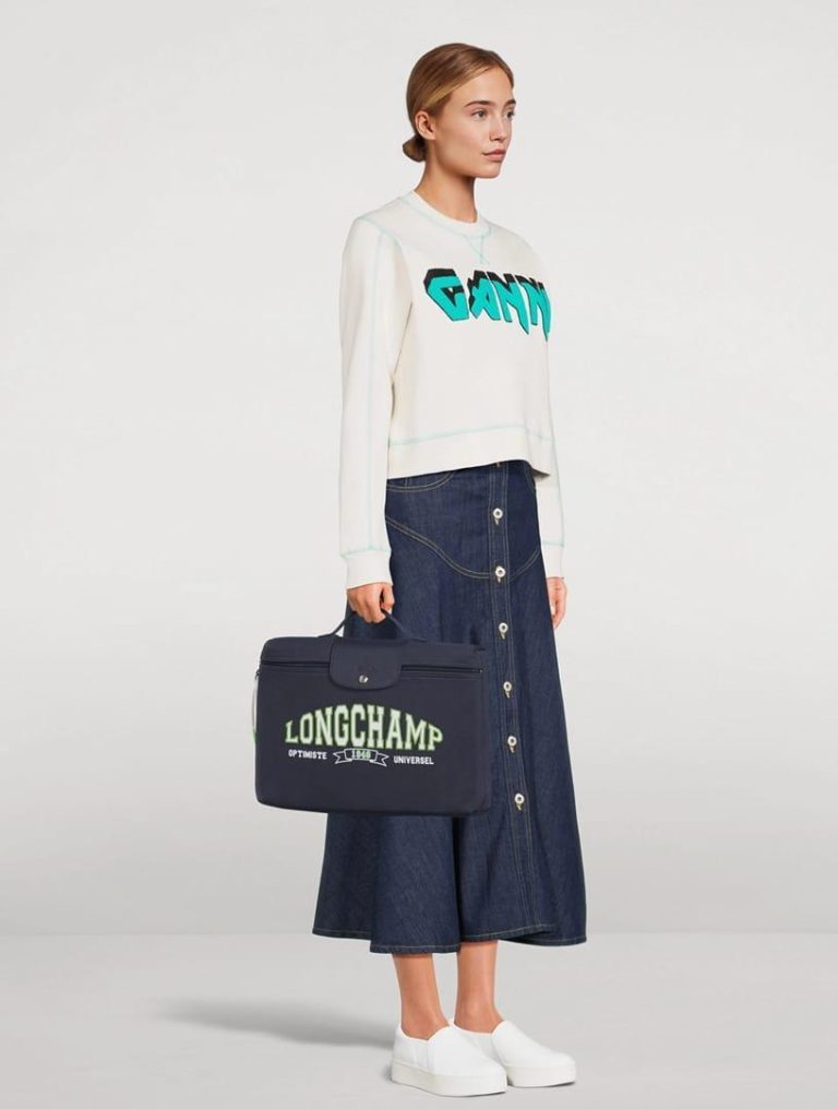 brand12 B Ready💕 Longchamp Le Pliage Briefcase Navy 1.890.000,- (Muat untuk laptop semua ukuran yaa🤗🥰)